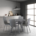 Bethan Grey Dining Chair by Roseland Furniture