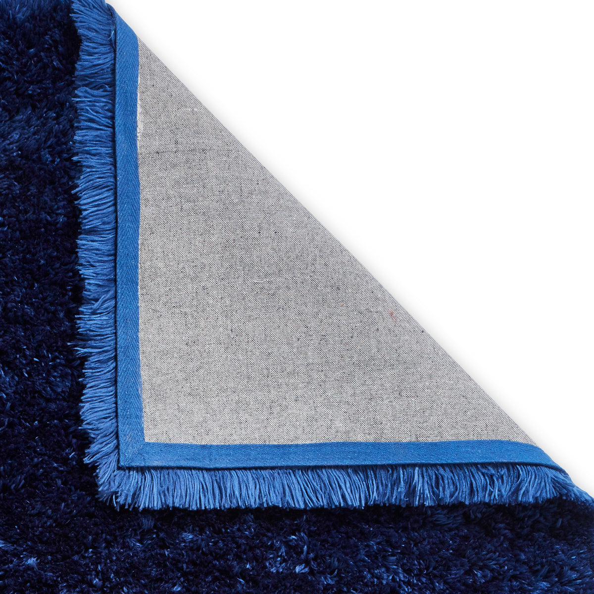 Hatton Navy Blue Hand Tufted Shaggy Rug