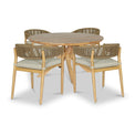 Maze Porto 4 Seat Round Dining Set with 140cm Round Table from Roseland Furniture