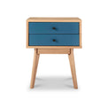 Aubrey Navy 2 Drawer Bedside Table from Roseland Furniture