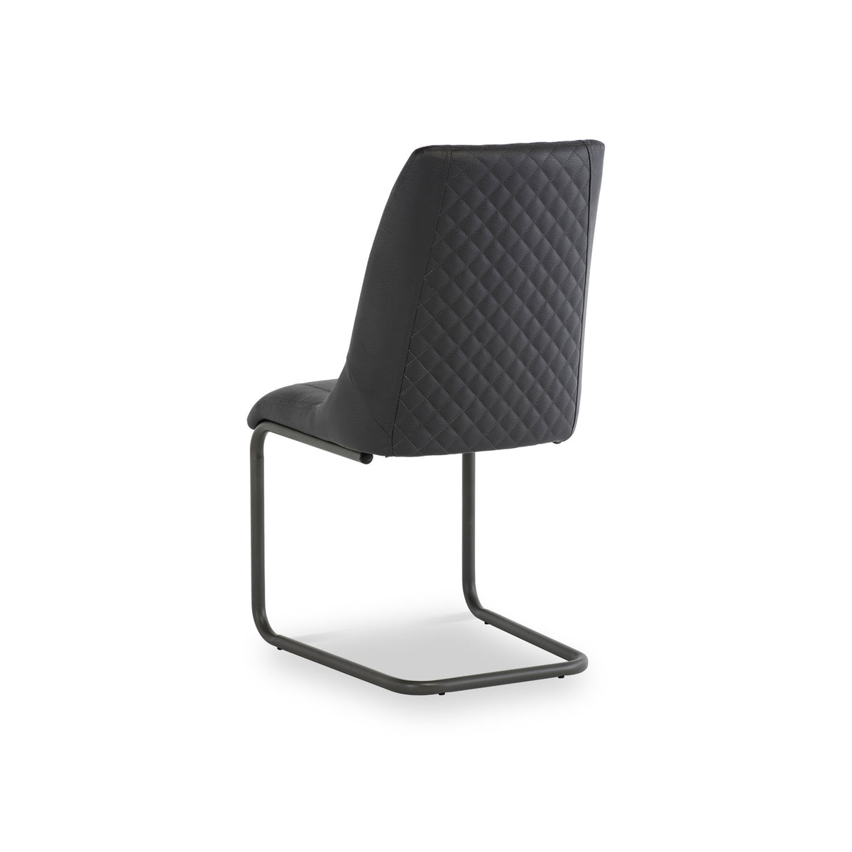 Eliza Grey Faux Leather Quilted Back Dining Chair by Roseland Furniture