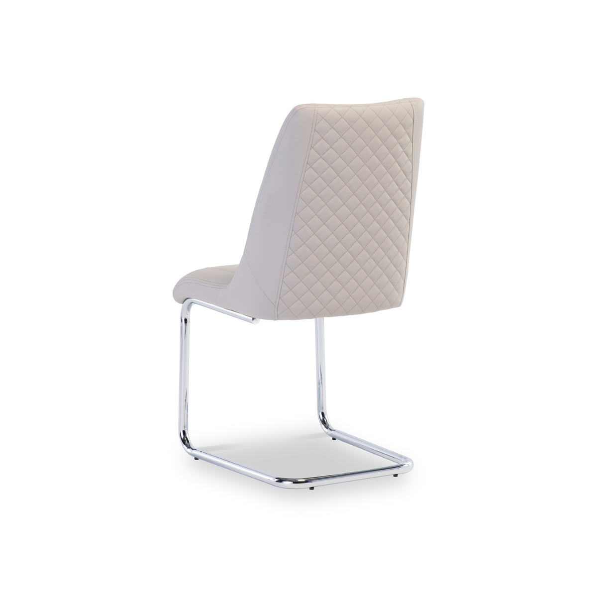Eliza Stone Faux Leather Quilted Back Dining Chair by Roseland Furniture