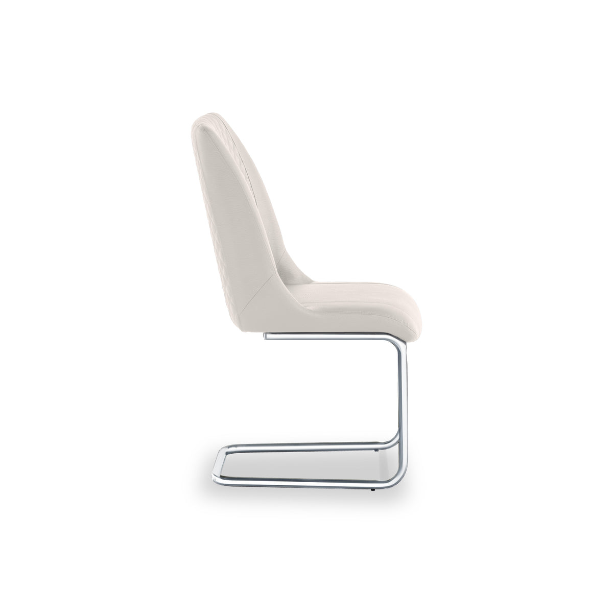 Eliza Stone Faux Leather Quilted Back Dining Chair by Roseland Furniture