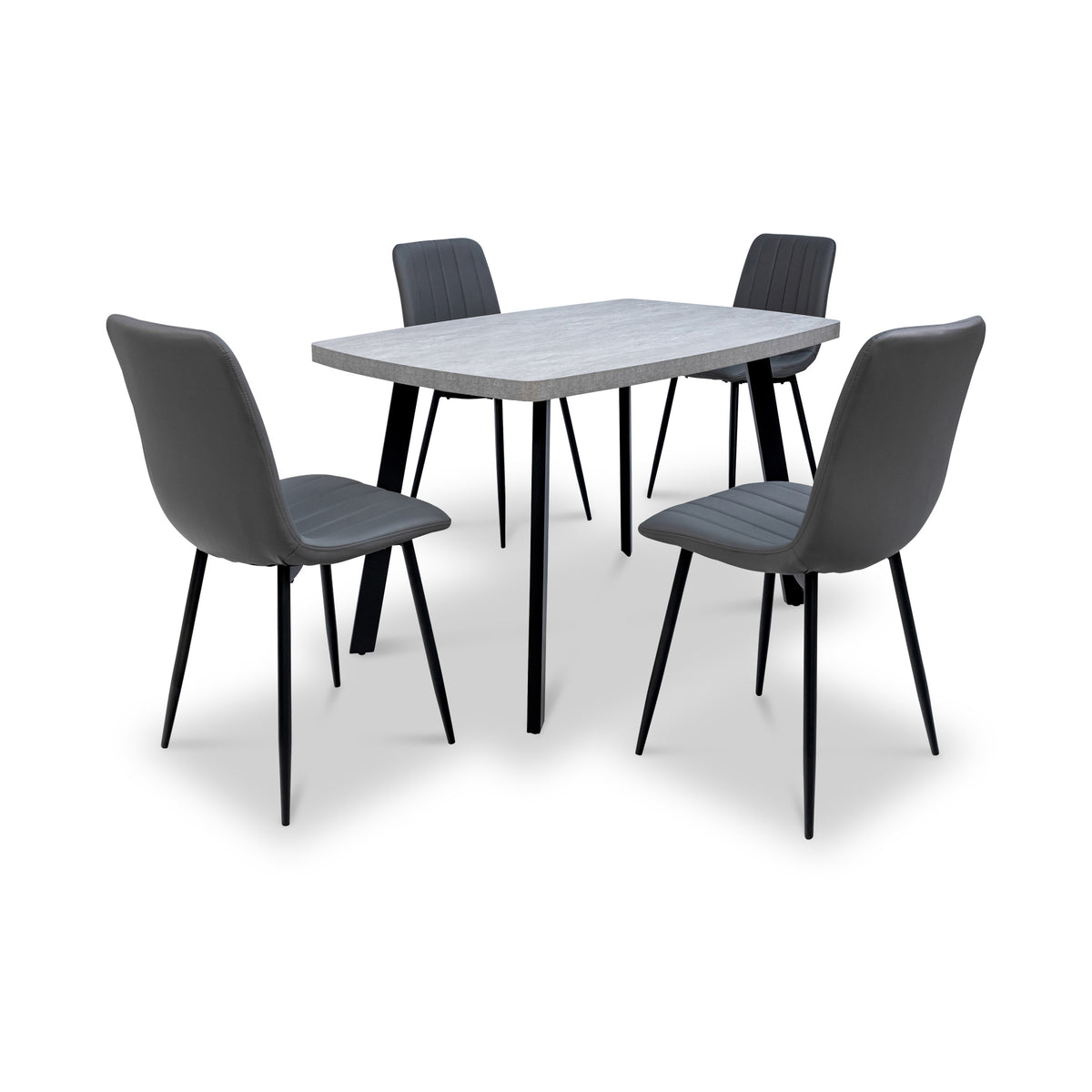 Ciara 120cm Light Grey Dining Table from Roseland Furniture