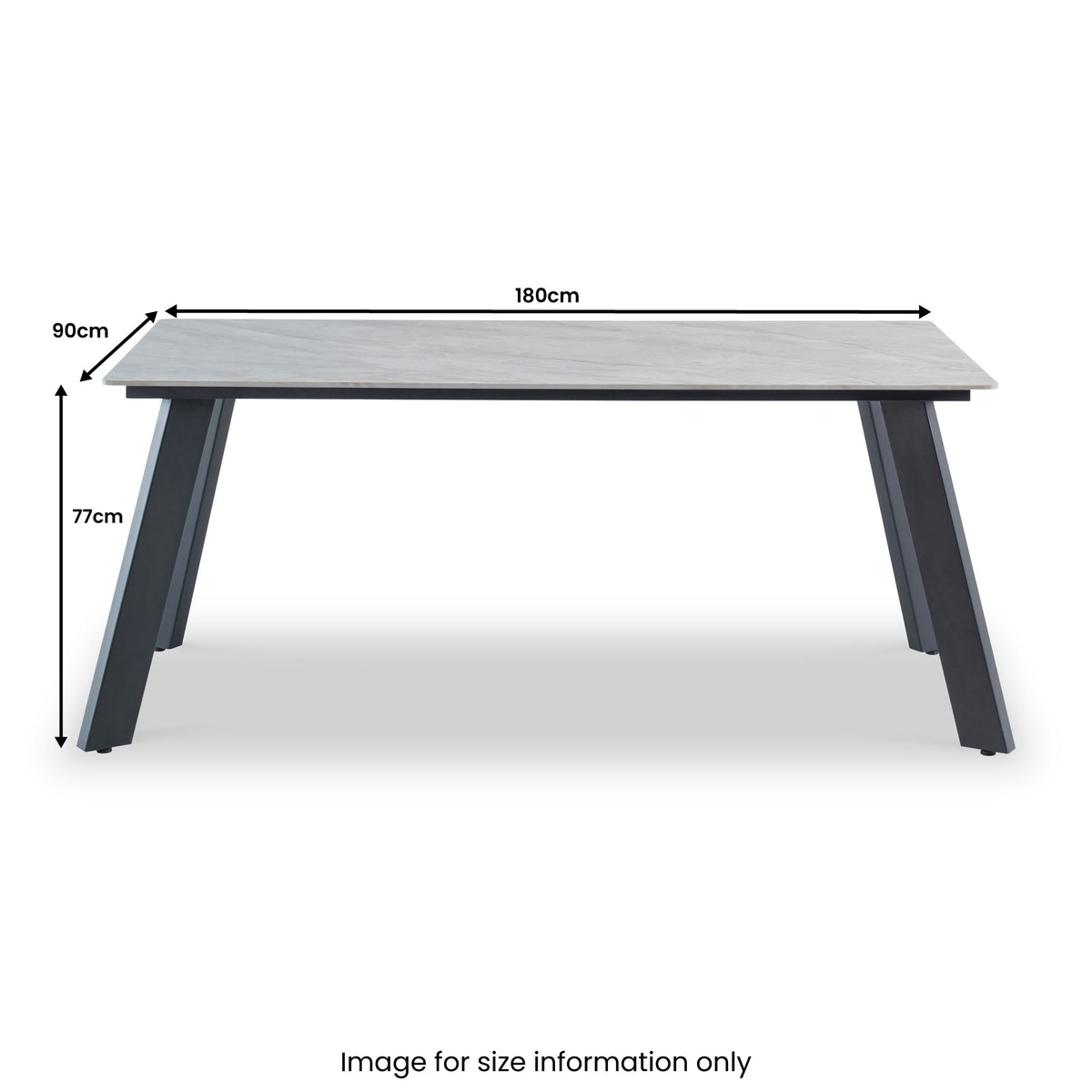 Murphy Grey 1.8m Rectangular Dining Table