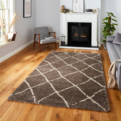 Durham Berber Diamond Shaggy Rug