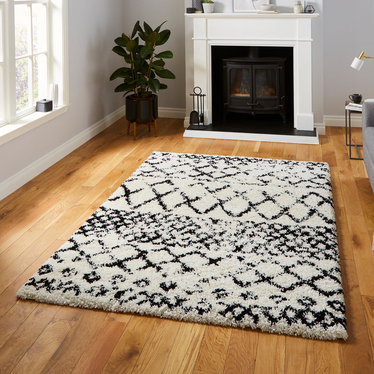 Durham Berber Abstract Shaggy Rug for living room