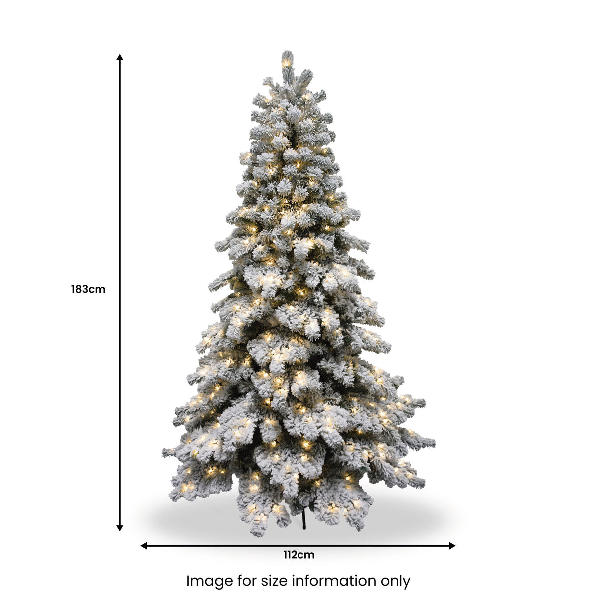Snowy Downswept Noble Fir Warm White LED 6ft Tree from Roseland Furniture