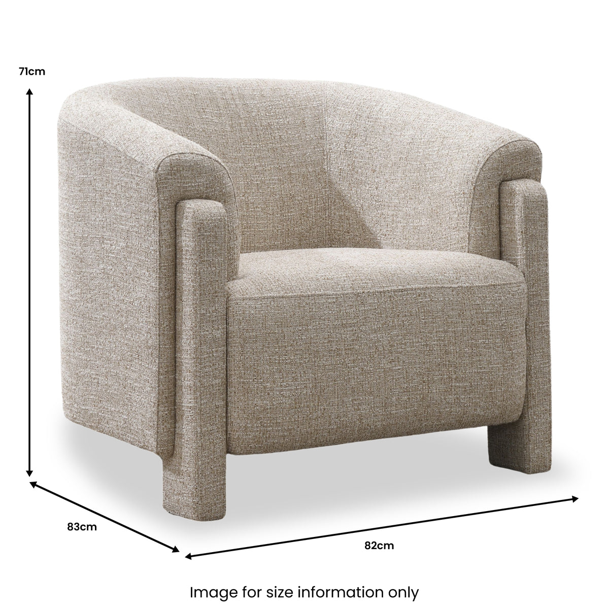 Callistro Curved Accent Chair from Roseland Furniture