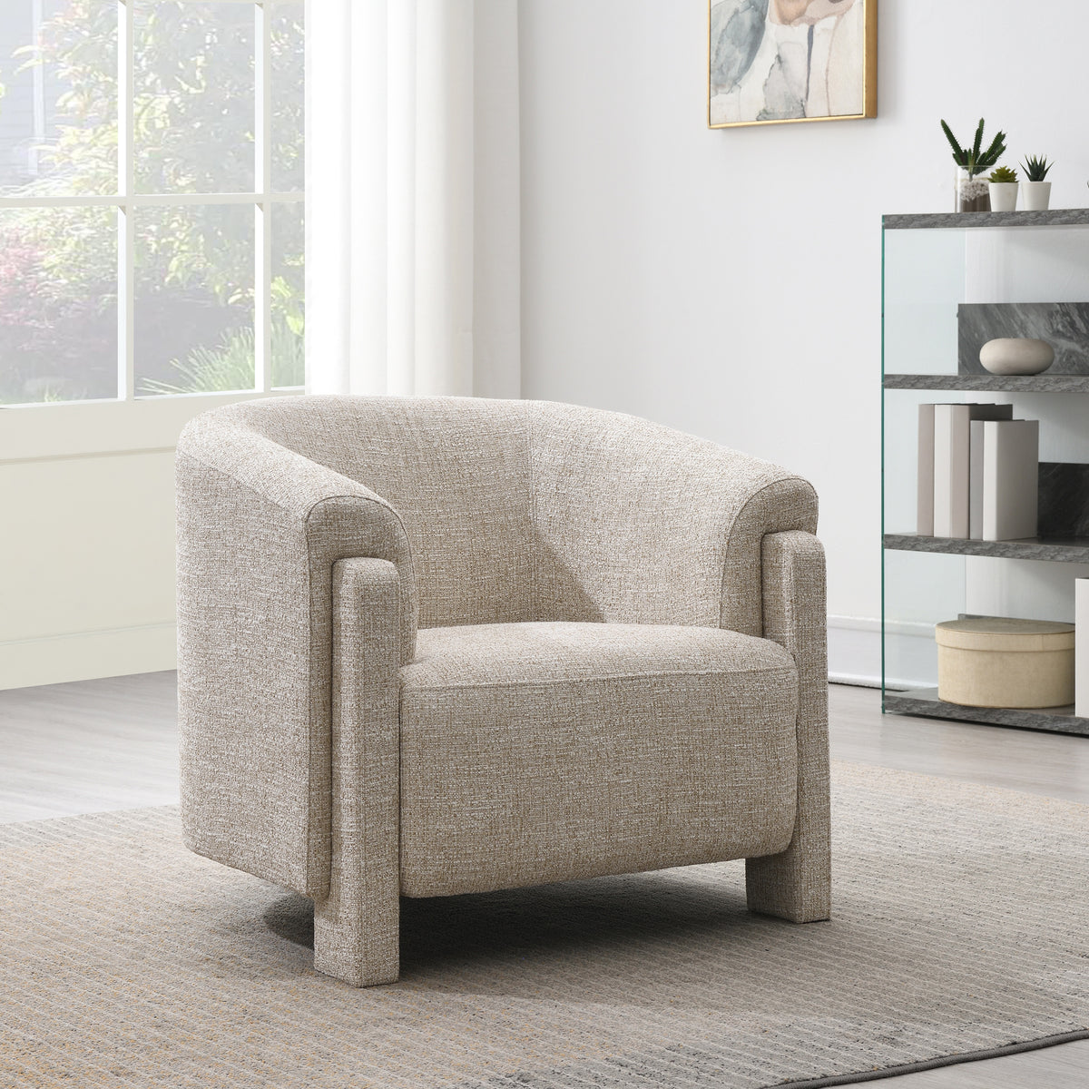 Callistro Curved Accent Chair from Roseland Furniture