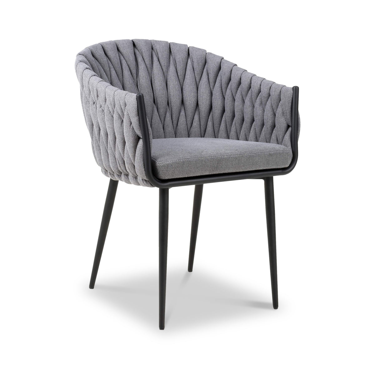 Carys Grey Braided Accent Chair from Roseland Furniture