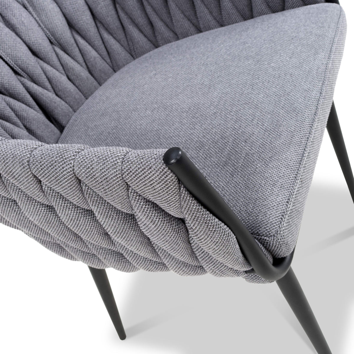 Carys Grey Braided Accent Chair
