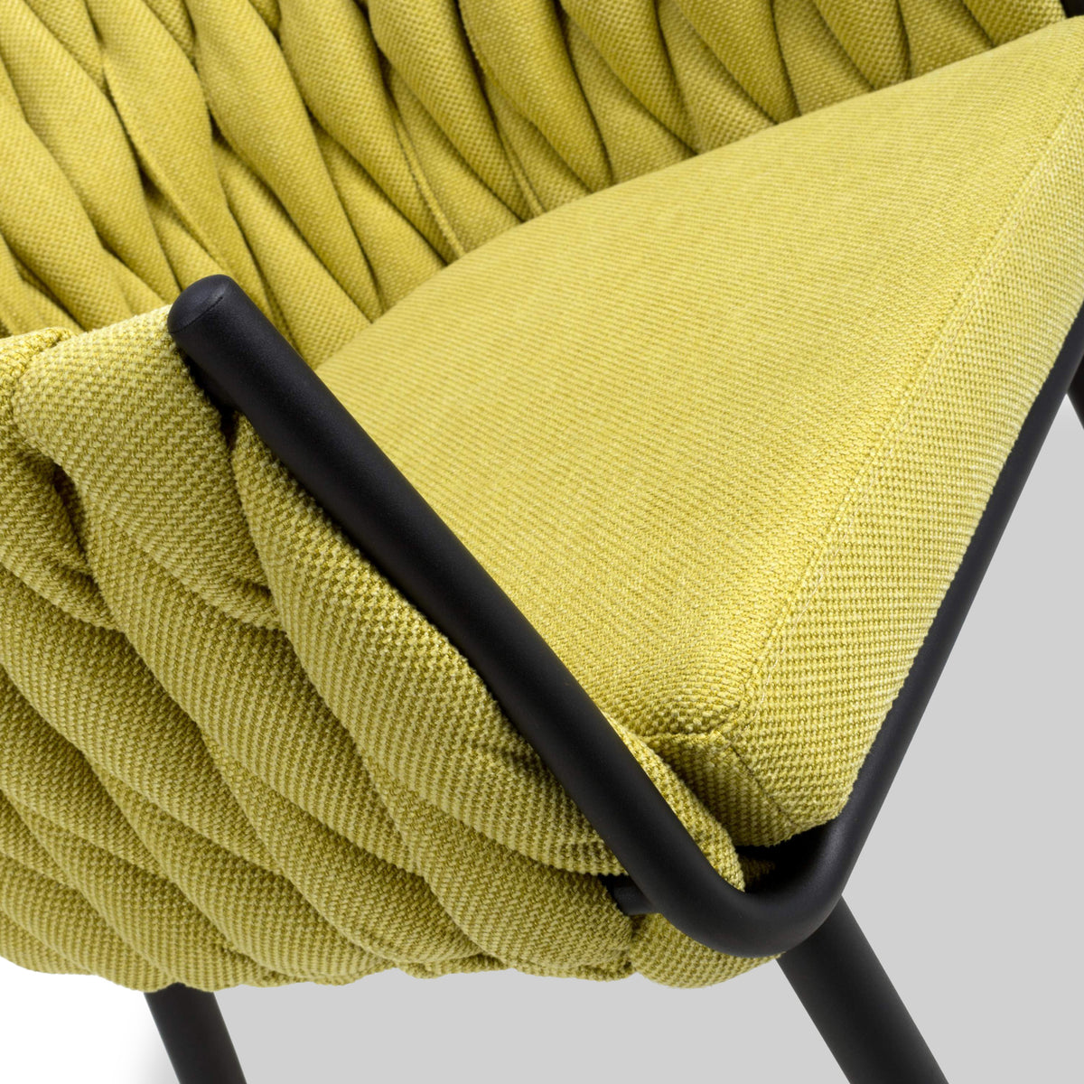 Carys Yellow Braided Accent Chair