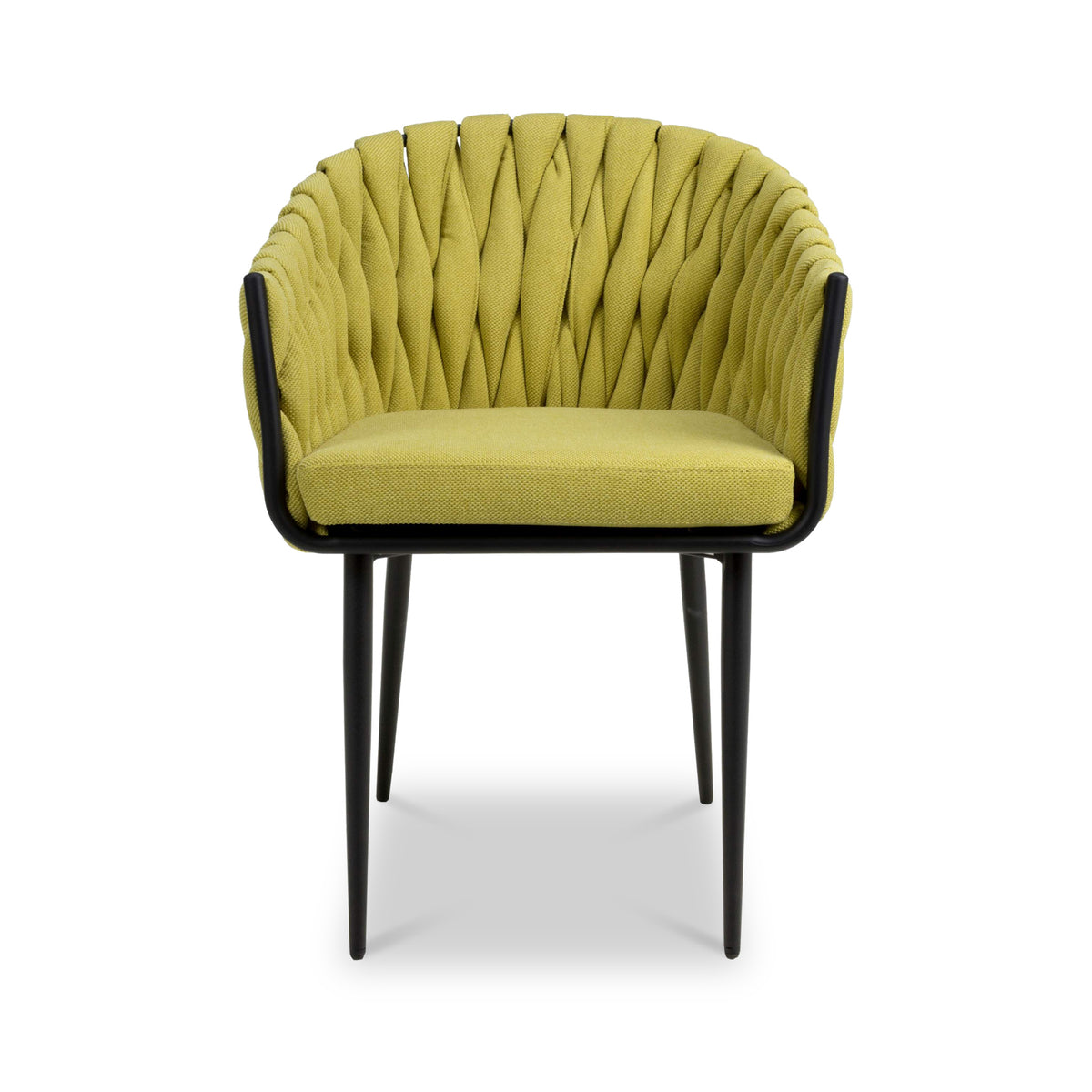 Carys Yellow Braided Accent Chair