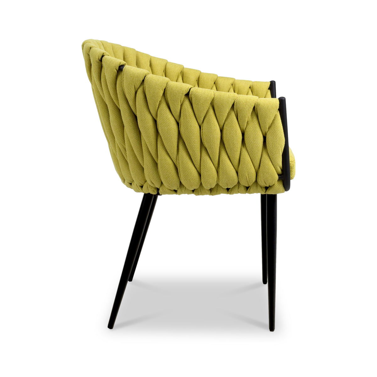 Carys Yellow Braided Accent Chair