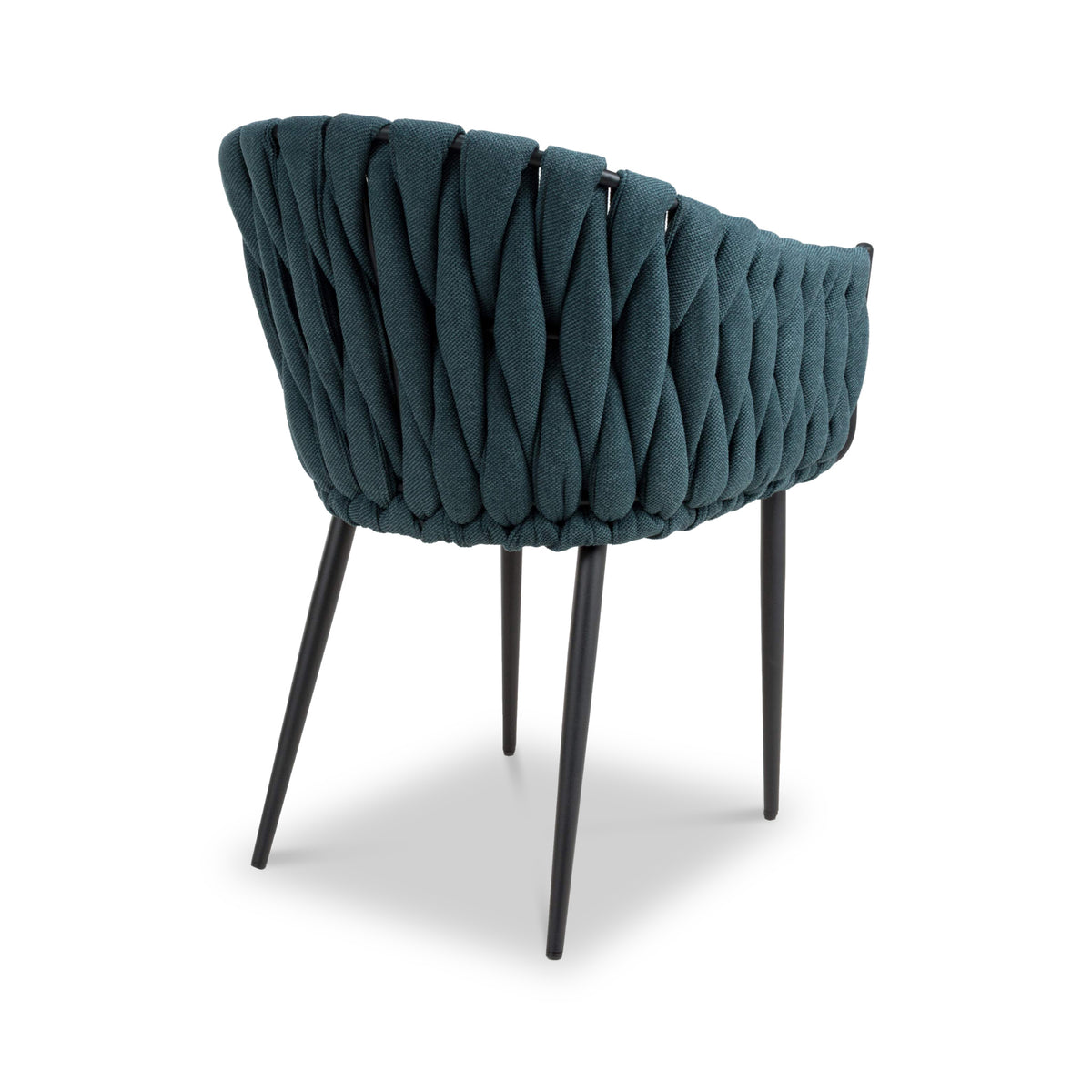 Carys Blue Braided Accent Chair