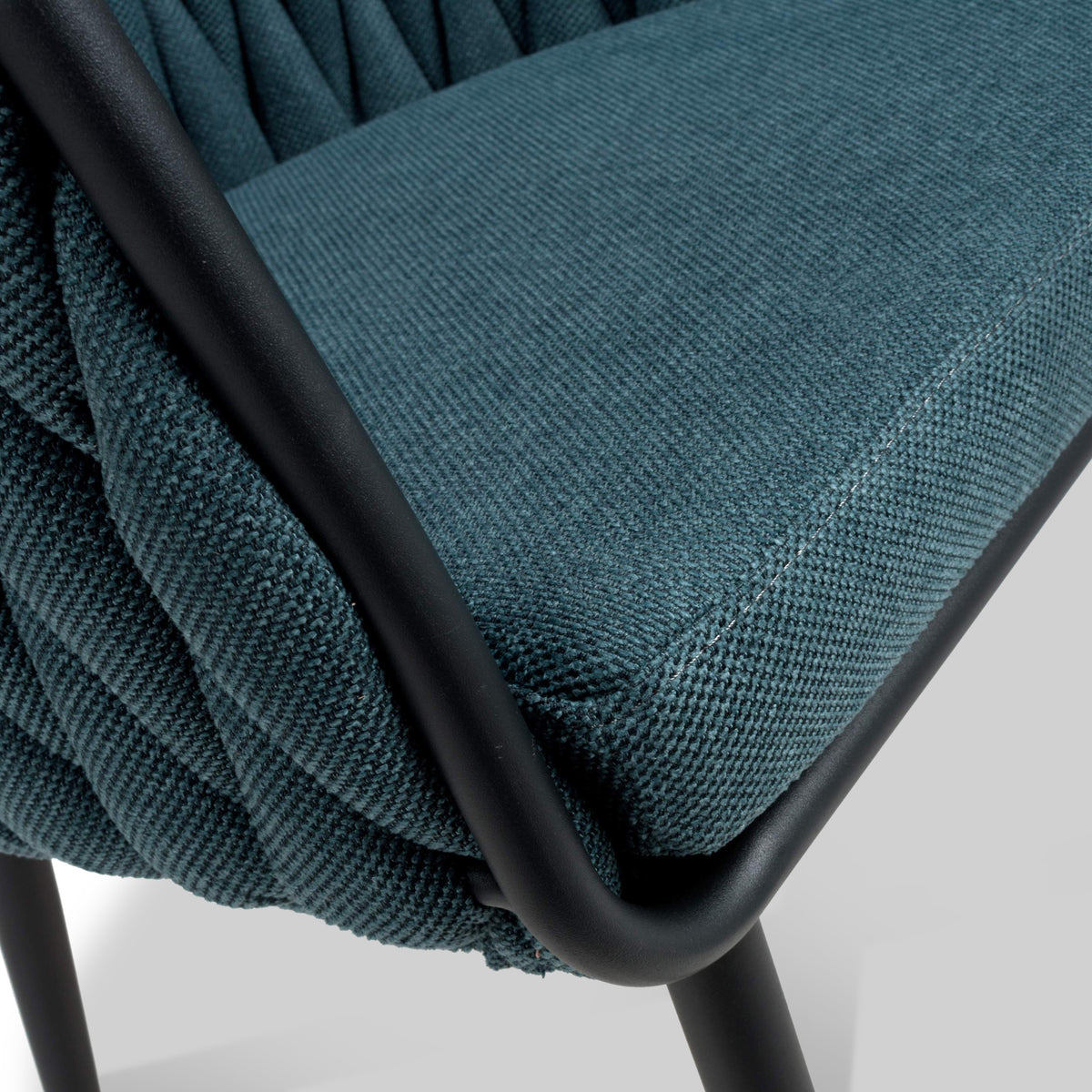 Carys Blue Braided Accent Chair