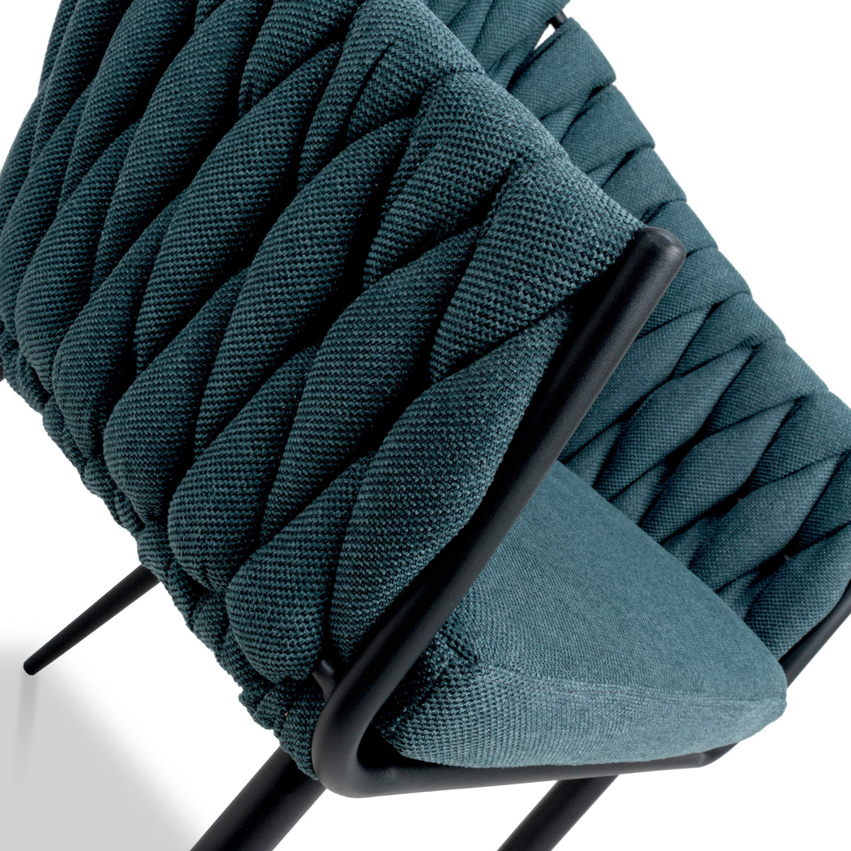 Carys Blue Braided Accent Chair