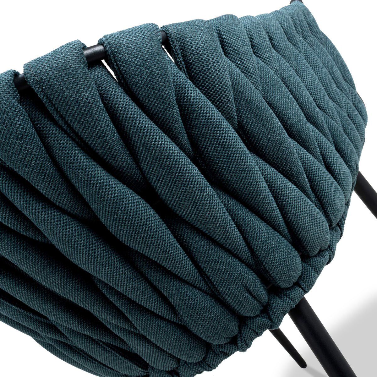 Carys Blue Braided Accent Chair