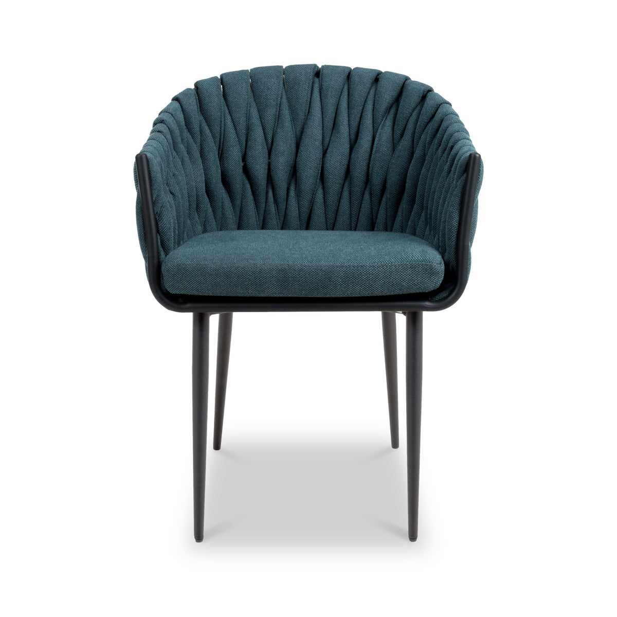 Carys Blue Braided Accent Chair