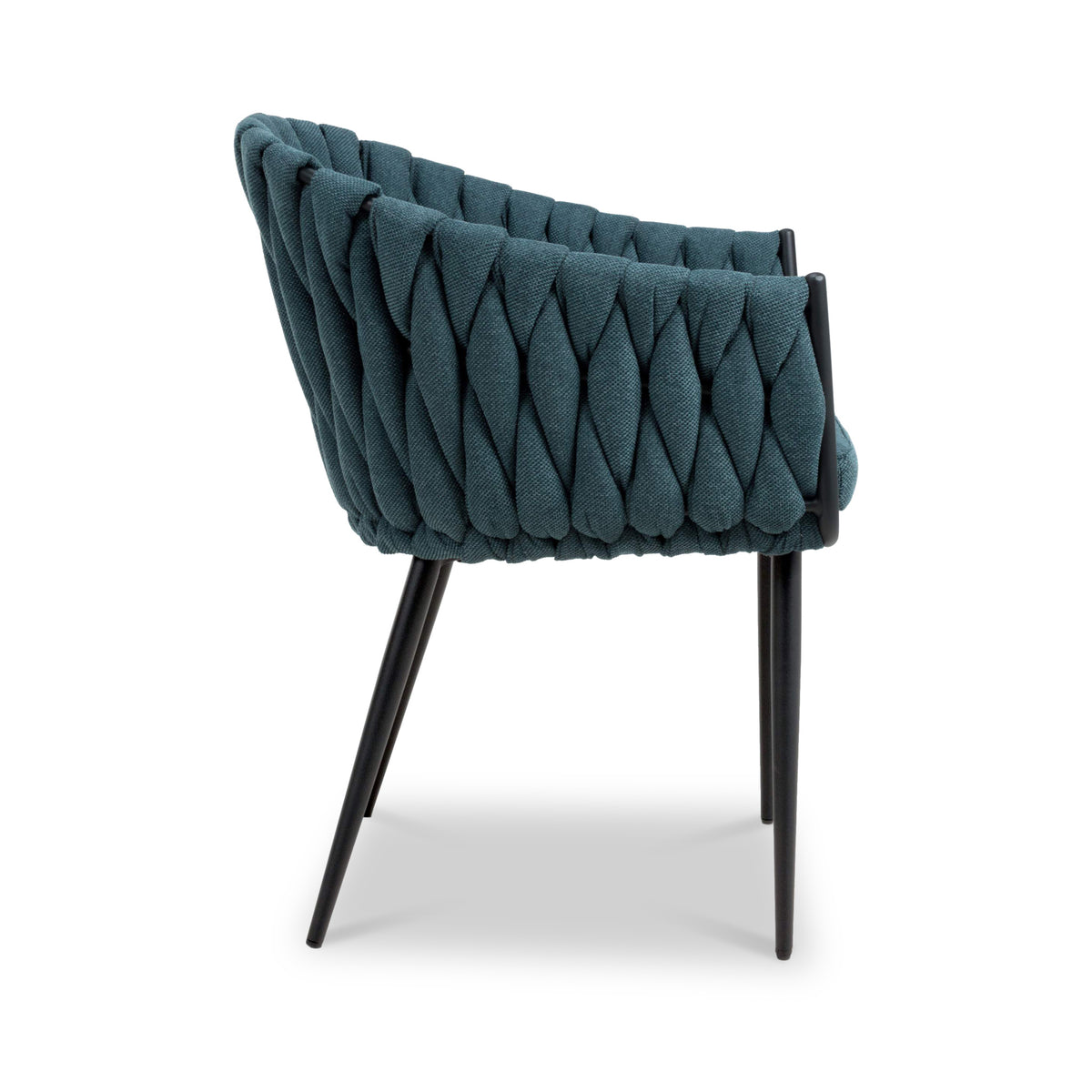 Carys Blue Braided Accent Chair