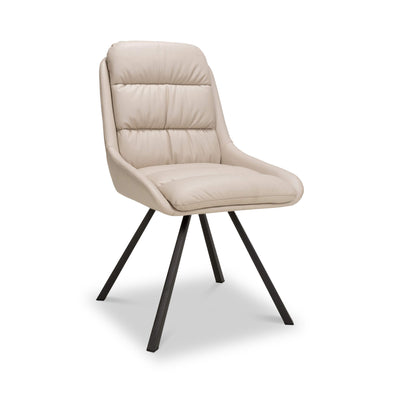 Elara Swivel Faux Leather Dining Chair