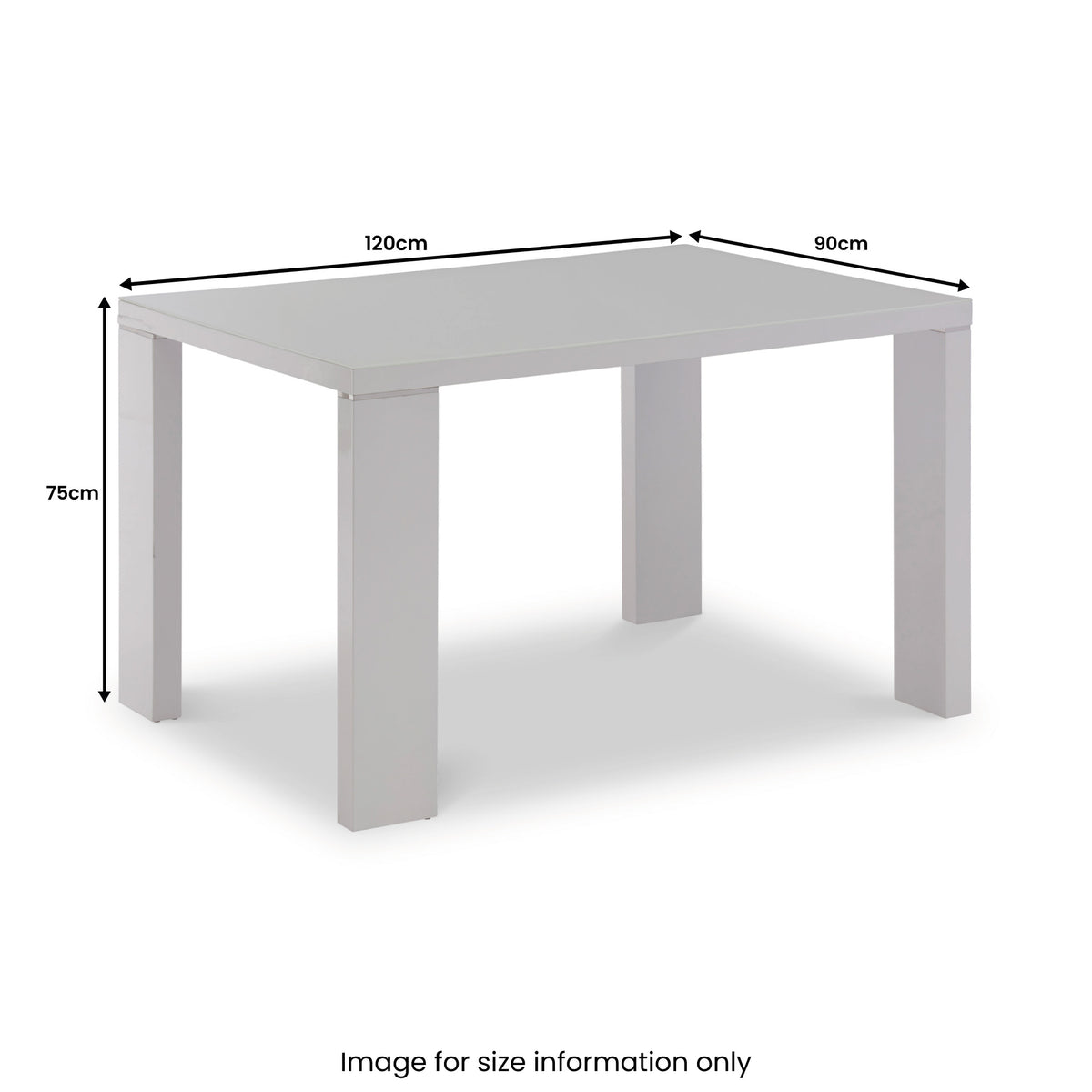 Jackson White Gloss Rectangular Dining Table from Roseland Furniture