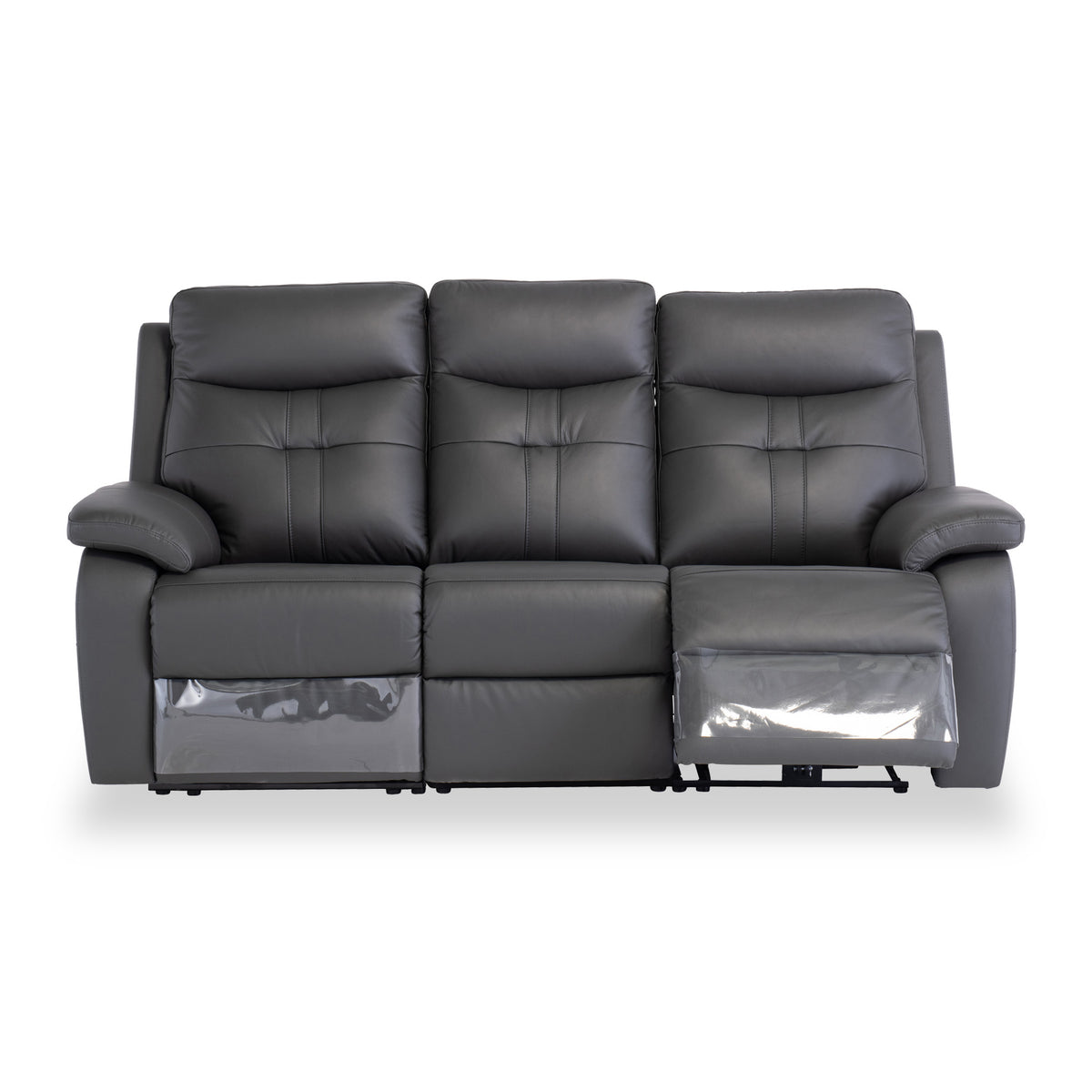 Talbot Charcoal Leather Electric Reclining 3 Seater Sofa from Roseland Furniture