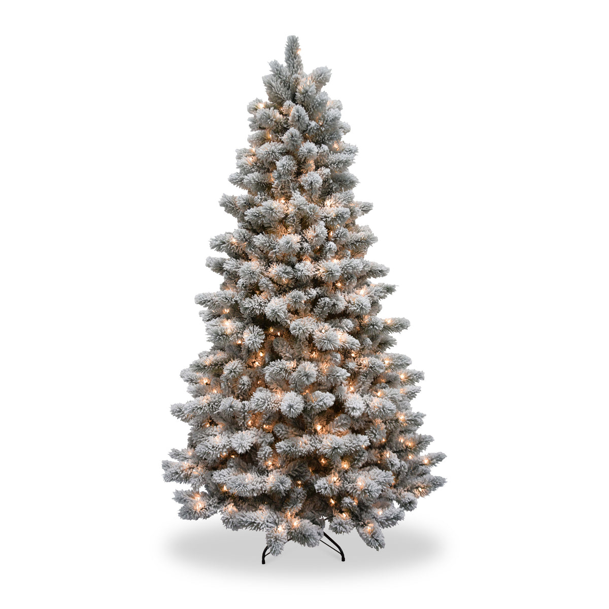 Snowy Smithfield Warm White LED Flocked Christmas Tree from Roseland