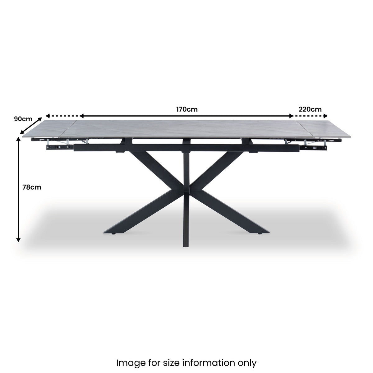 Wickham Grey Rectangular Extending Dining Table