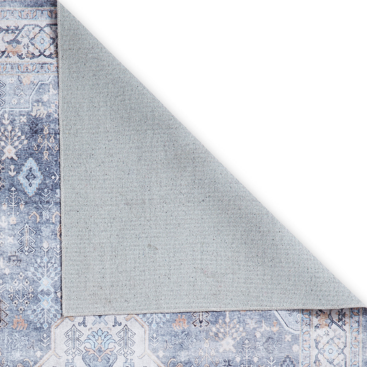 Lincoln Blue Distressed Medallion Rug