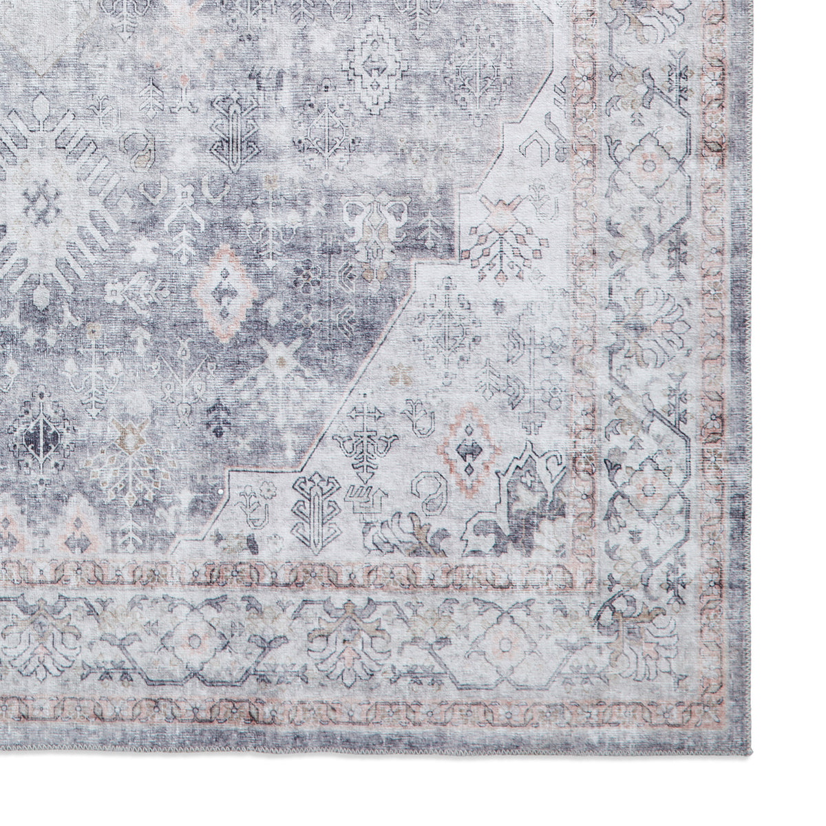 Lincoln Distressed Medallion Rug