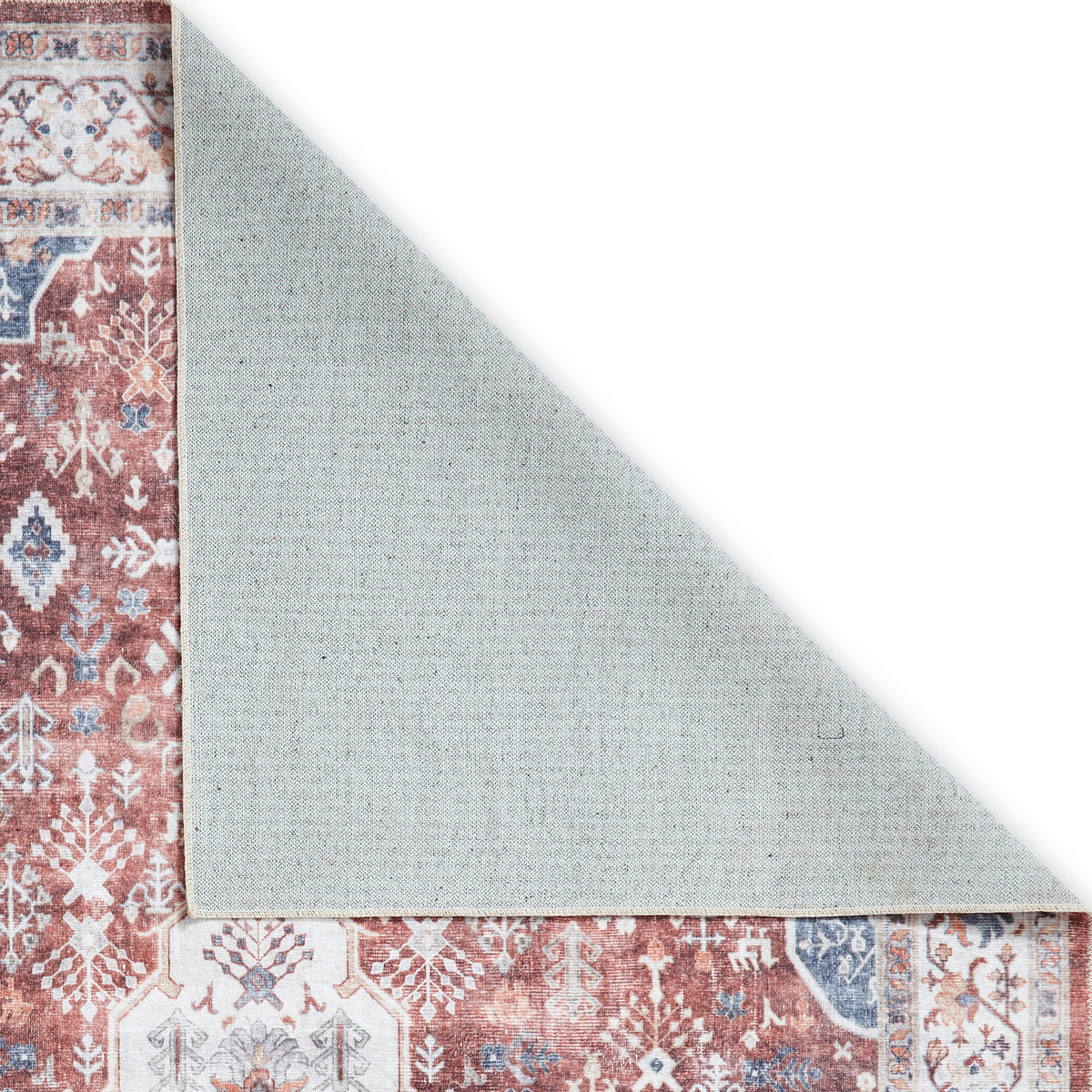 Lincoln Red Distressed Medallion Rug