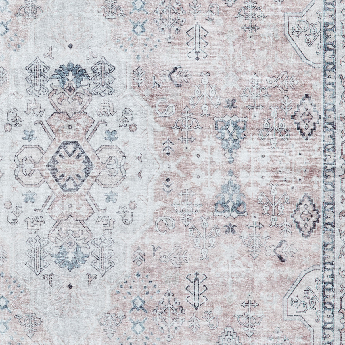 Lincoln Distressed Medallion Rug