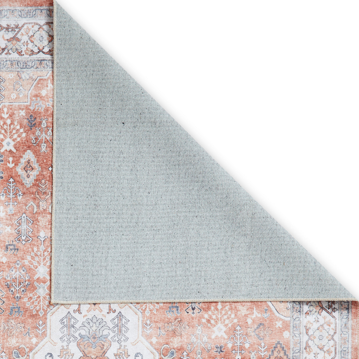 Lincoln Terracotta Distressed Medallion Rug