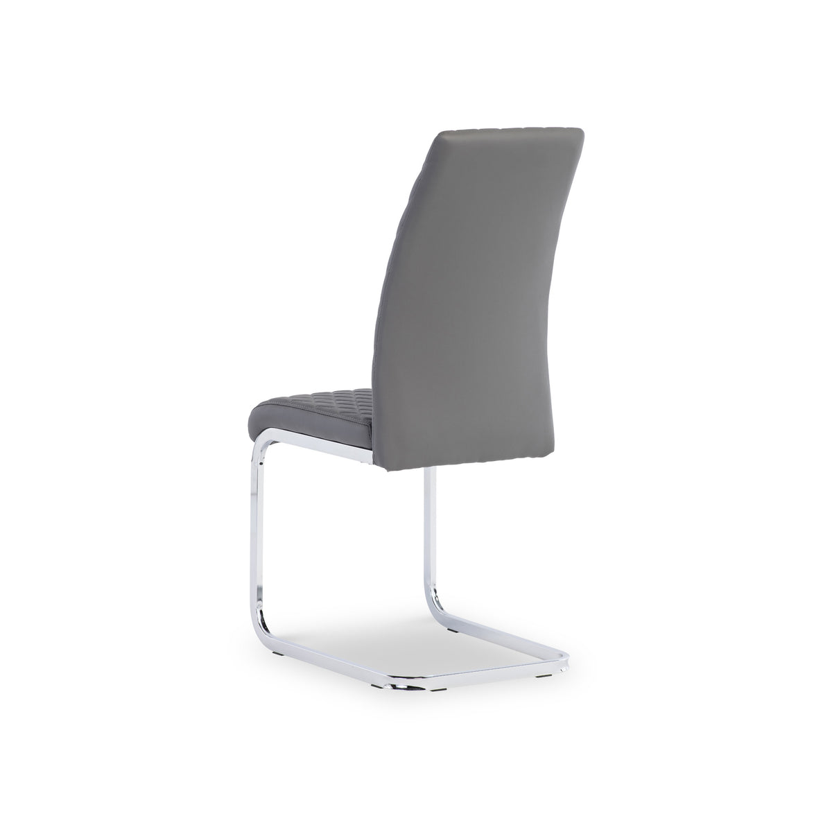 Kye Grey Faux Leather Quilted Dining Chair from Roseland Furniture