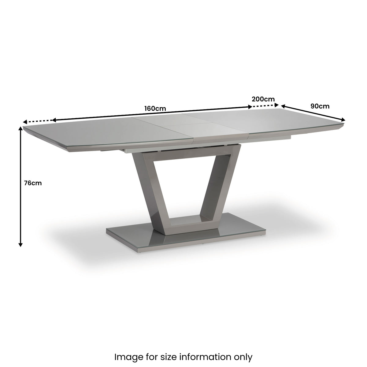 Marco Grey Gloss Extending Dining Table for dining room