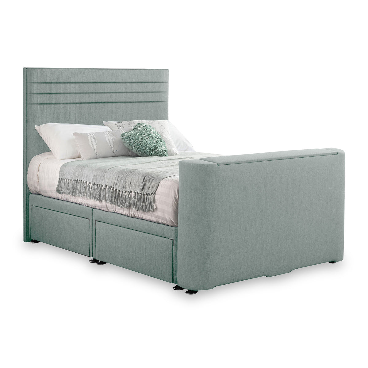 Ryton 4 Drawer Faux Linen TV Bed from Roseland