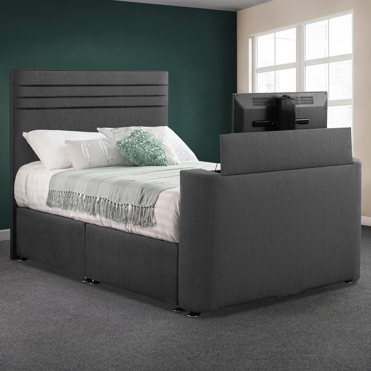 Ryton Faux Linen TV Bed from Roseland