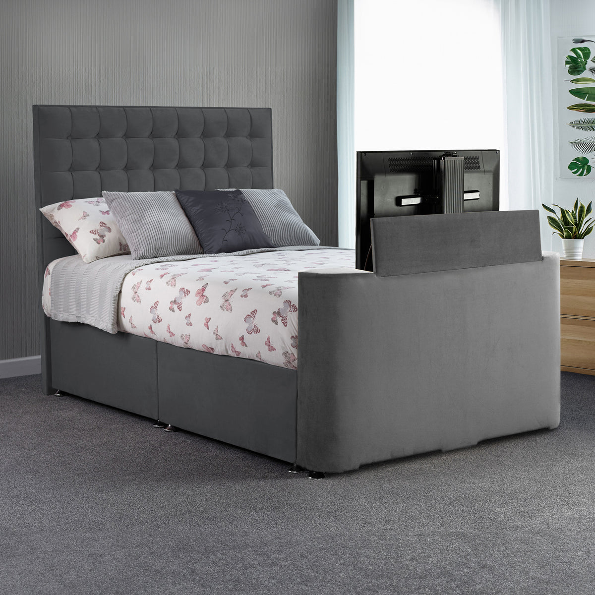 Bridgeford Velvet TV Bed from Roseland Furniture