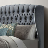 Sailsbury Velvet Ottoman Storage Bed Frame