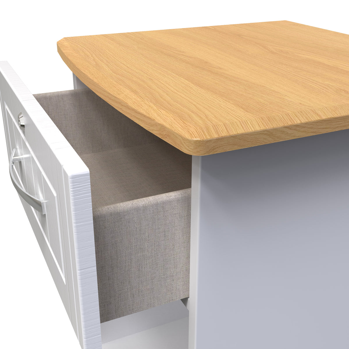 Wickham-open-door-bedside-table-wlock-white-ash Angle2 from Roseland Furniture