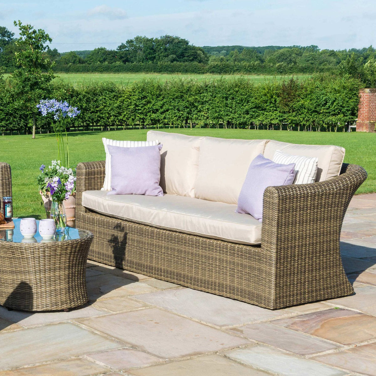 Maze Winchester 3 Seat Outdoor Rattan Sofa Set