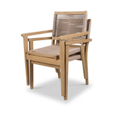 Roma 120cm Round Table 4 Roma Rope Stacking Chairs Concrete Insert from Roseland Furniture