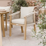 FSC 1 Roma 150cm Round Table w 6 Roma Dining Chairs Angle2 from Roseland Furniture