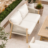 Roma FSC 4 Seater Double Lounge Set with Rectangular Coffee Table from Roseland Furniture