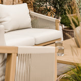 Roma FSC 4 Seater Double Lounge Set with Rectangular Coffee Table from Roseland Furniture