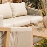 Roma FSC 5 Seater Triple Lounge Set with Rectangular Coffee Table from Roseland Furniture
