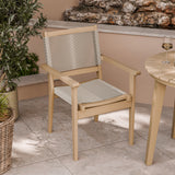 FSC 1 Roma 80cm Round Bistro Table w Roma Rope Stacking from Roseland Furniture