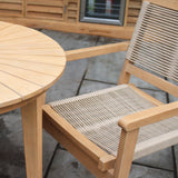 FSC 1 Roma 80cm Round Bistro Table w Roma Rope Stacking Close1 from Roseland Furniture